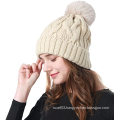 Satin Lined Winter Hat Knit Pom Beanie Hats